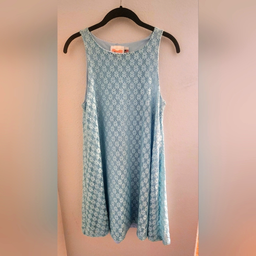 Daisy Shoppe - Blue Floral Dress - Size S - Knee-length